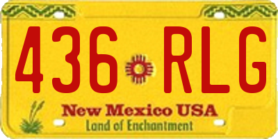 NM license plate 436RLG