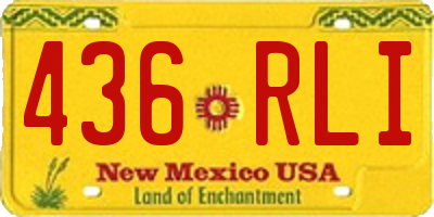 NM license plate 436RLI