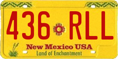 NM license plate 436RLL