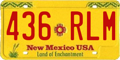 NM license plate 436RLM