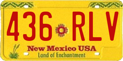 NM license plate 436RLV