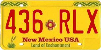 NM license plate 436RLX