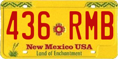 NM license plate 436RMB