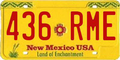NM license plate 436RME