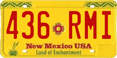 NM license plate 436RMI