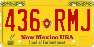 NM license plate 436RMJ
