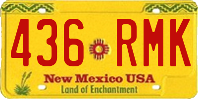 NM license plate 436RMK