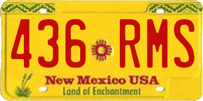 NM license plate 436RMS