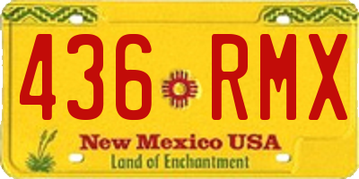 NM license plate 436RMX