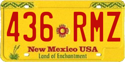 NM license plate 436RMZ
