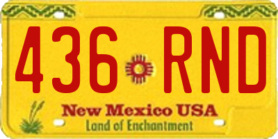 NM license plate 436RND