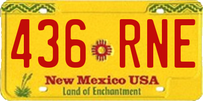 NM license plate 436RNE