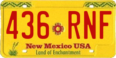 NM license plate 436RNF