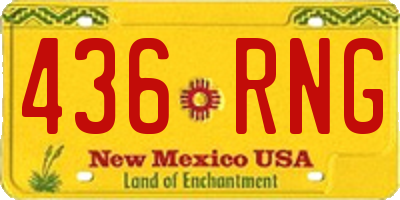 NM license plate 436RNG