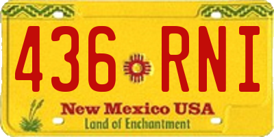 NM license plate 436RNI