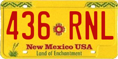 NM license plate 436RNL