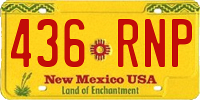 NM license plate 436RNP
