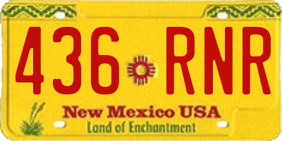 NM license plate 436RNR