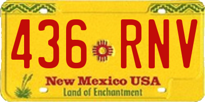 NM license plate 436RNV