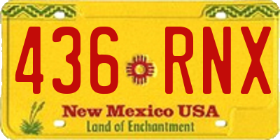 NM license plate 436RNX