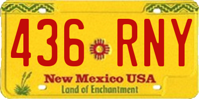 NM license plate 436RNY
