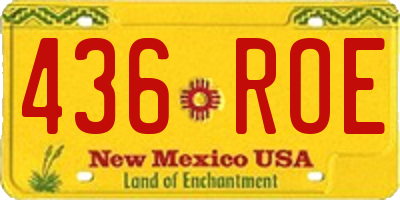 NM license plate 436ROE