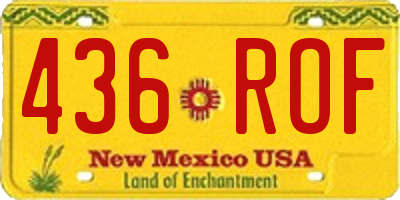 NM license plate 436ROF