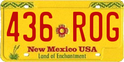 NM license plate 436ROG
