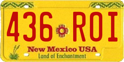 NM license plate 436ROI
