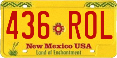 NM license plate 436ROL
