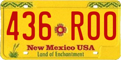 NM license plate 436ROO
