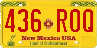 NM license plate 436ROQ