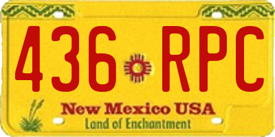 NM license plate 436RPC