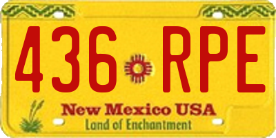 NM license plate 436RPE