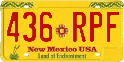 NM license plate 436RPF