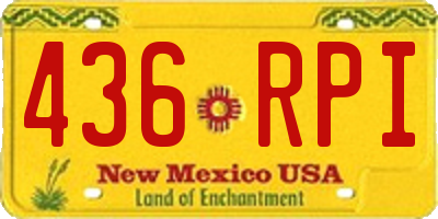 NM license plate 436RPI