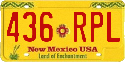 NM license plate 436RPL