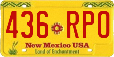 NM license plate 436RPO