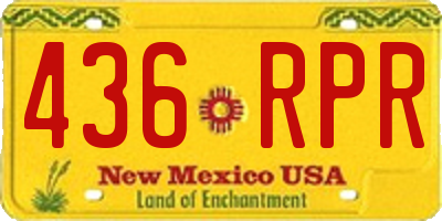 NM license plate 436RPR