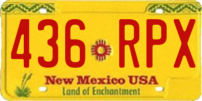 NM license plate 436RPX