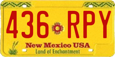 NM license plate 436RPY
