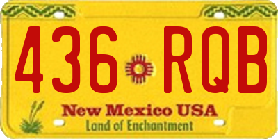 NM license plate 436RQB