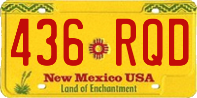 NM license plate 436RQD