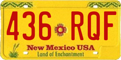NM license plate 436RQF