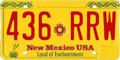 NM license plate 436RRW