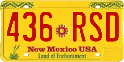 NM license plate 436RSD