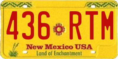 NM license plate 436RTM