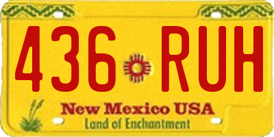 NM license plate 436RUH