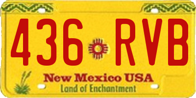 NM license plate 436RVB