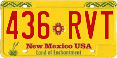 NM license plate 436RVT